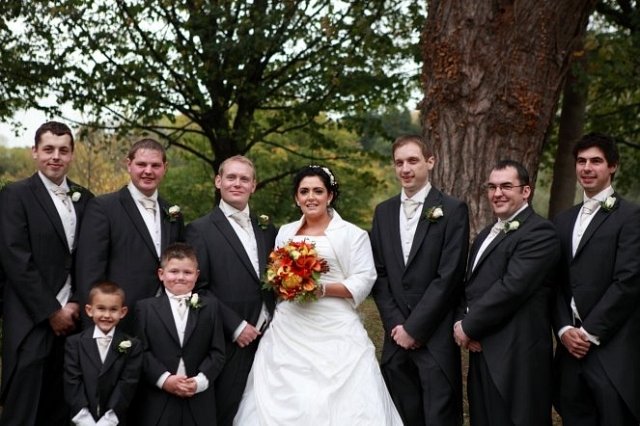 Calli in her wedding dress