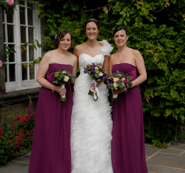 Janine with her Bridesmaids Sam and Rachael