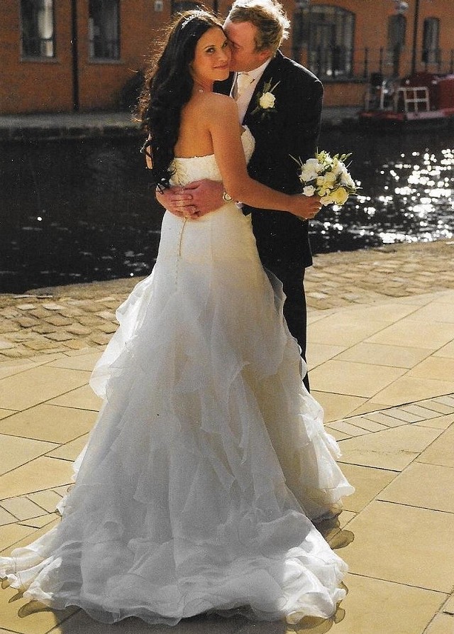 Marianne and Stuart on their wedding day
