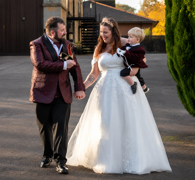 Tiffany and Matt on their Wedding Day